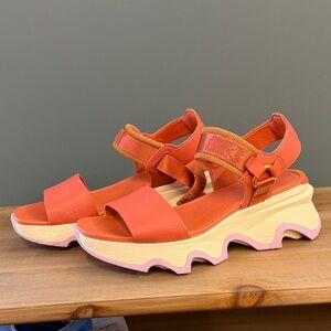 Sorel Stylish Orange Platform Sandals